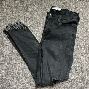 Distressed mid rise free people pant